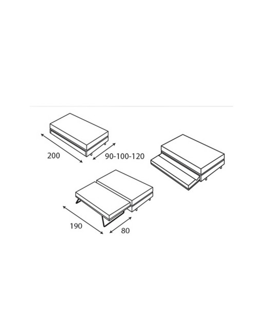 Simmons Kangaroo sofa bed - 3 sizes