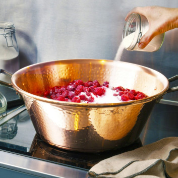 Baumalu Jam pan 40cm hammered copper for induction