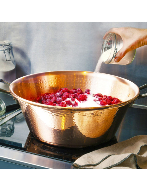 Baumalu Jam pan 40cm hammered copper for induction