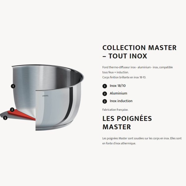 Cristel Cookway Cocotte with lid - 4 sizes