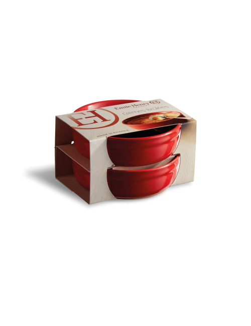 EMILE HENRY set of 2 crème brûlée ramekins - 2 colors