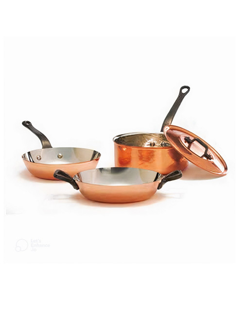Copper sauté pan with lid 16cm Miniatures Baumalu