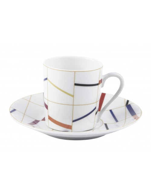 Deshoulières Graphic 6 cups and saucers - 2 capacities