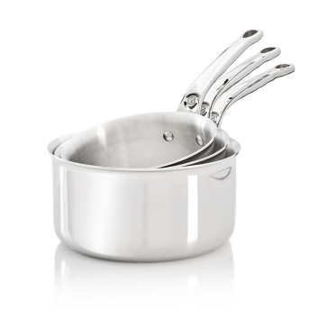 Battery set of 3 Affinity De Buyer saucepans