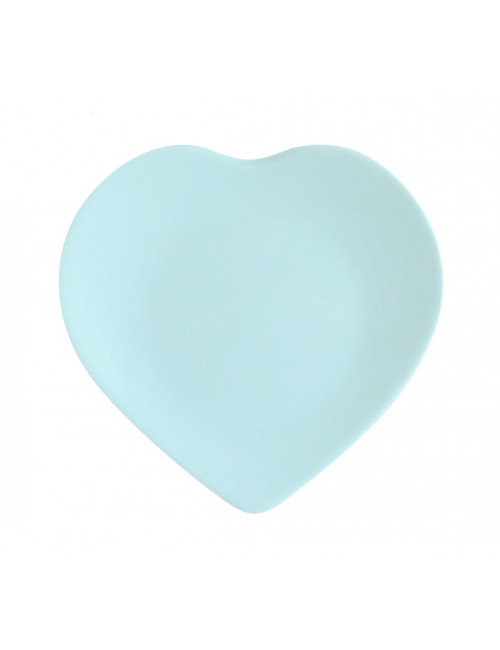 Deshoulières 6 white Mazarin heart dessert plates