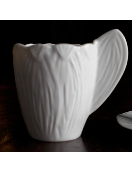 Jacques Pergay 6 Endive porcelain mugs