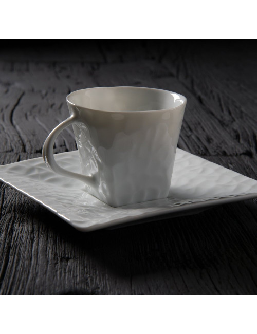 Jacques Pergay 6 Frangipani coffee cups and saucers
