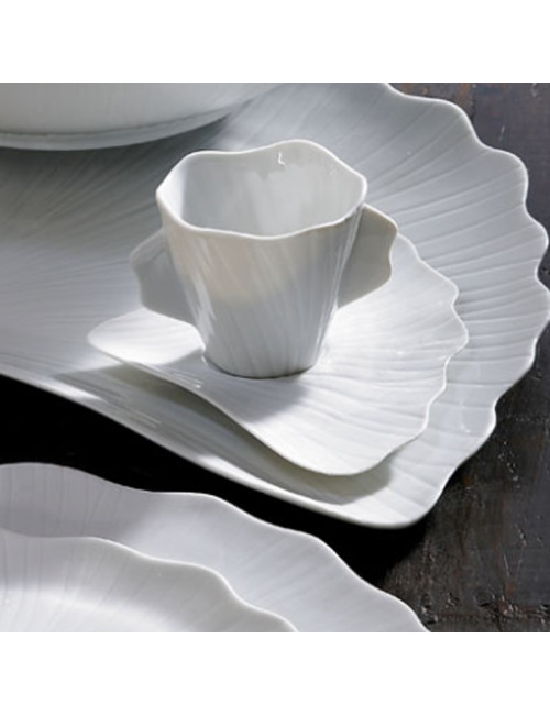 Jacques Pergay 6 Gingko coffee cups and saucers