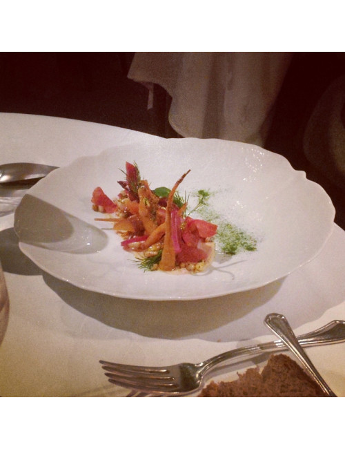 Jacques Pergay 6 porcelain salad plates - 2 sizes