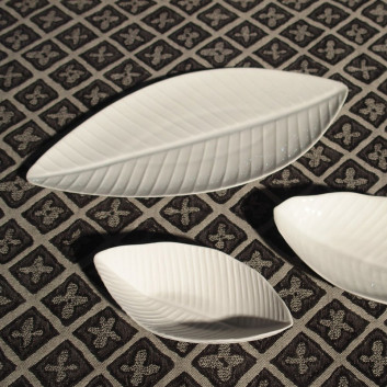 Jacques Pergay 6 Bananier porcelain plates - 4 sizes