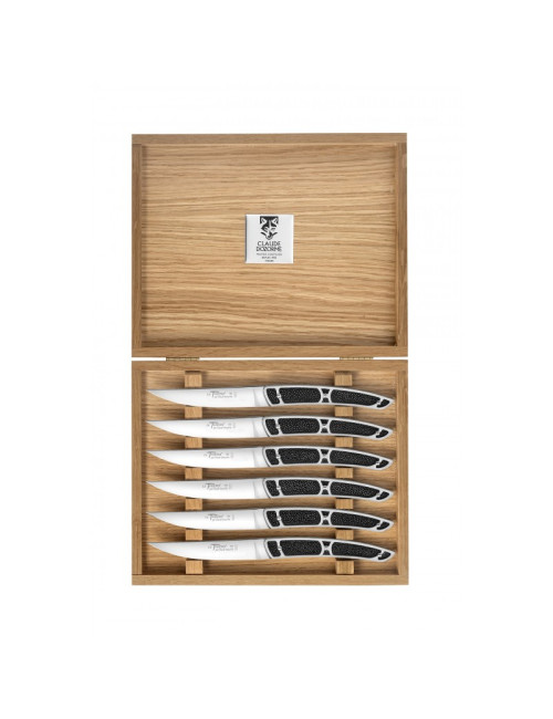 Claude Dozorme Box of 6 steak knives Le Thiers Galuchat