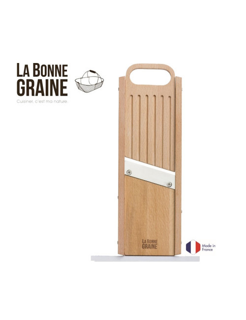 Traditional wooden mandolin stainless steel blade Louis Tellier La bonne graine - 5 finishes