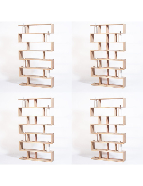 Drugeot Manufacture Bibliofleur bookcase in solid oak