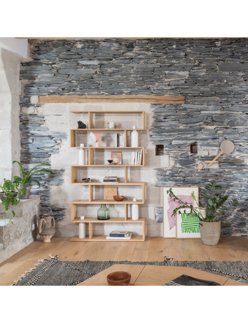 Drugeot Manufacture Bibliofleur bookcase in solid oak