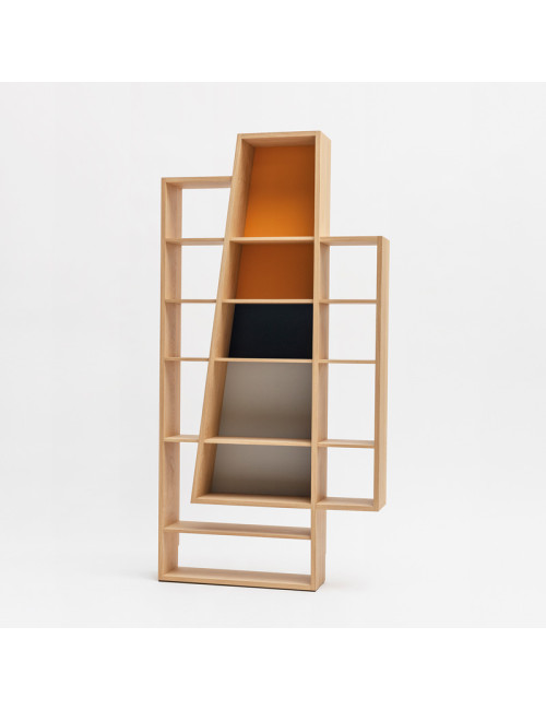 Drugeot Manufacture Voile solid oak bookcase - 14 colors