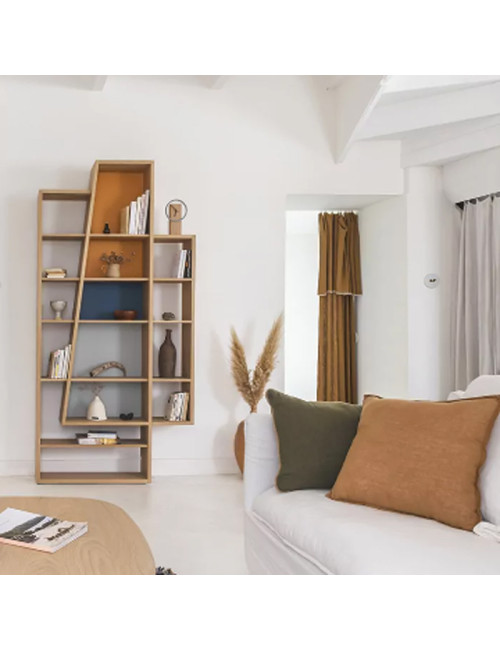Drugeot Manufacture Voile solid oak bookcase - 14 colors