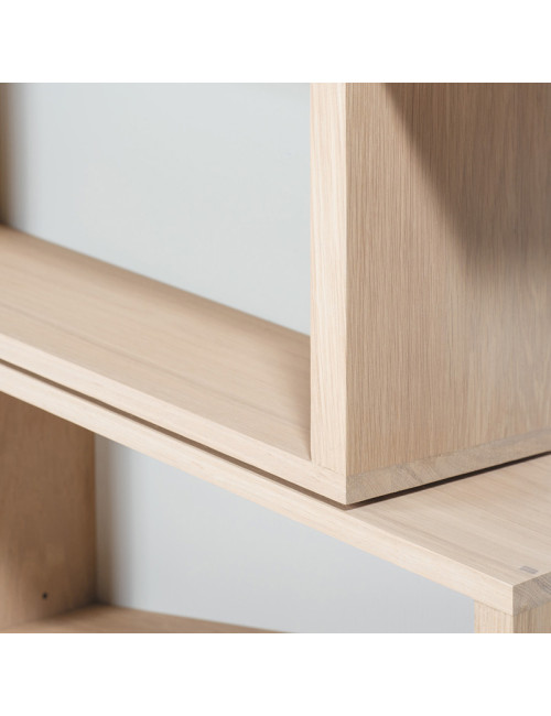 Drugeot Manufacture Slide bookcase solid oak - 14 colors