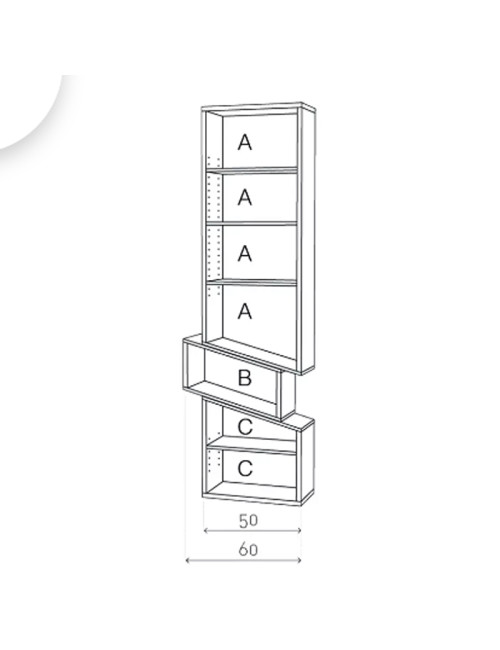 Drugeot Manufacture Slide bookcase solid oak - 14 colors