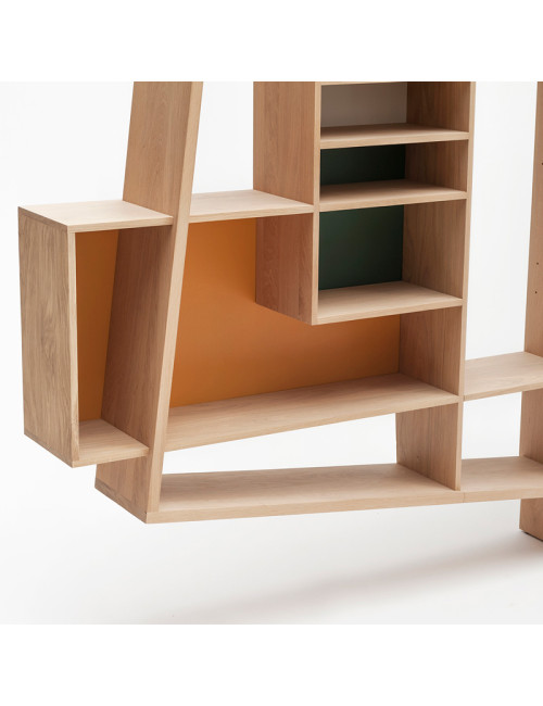 Drugeot Manufacture Frisco solid oak bookcase - 14 colors