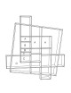 Drugeot Manufacture Frisco solid oak bookcase - 14 colors