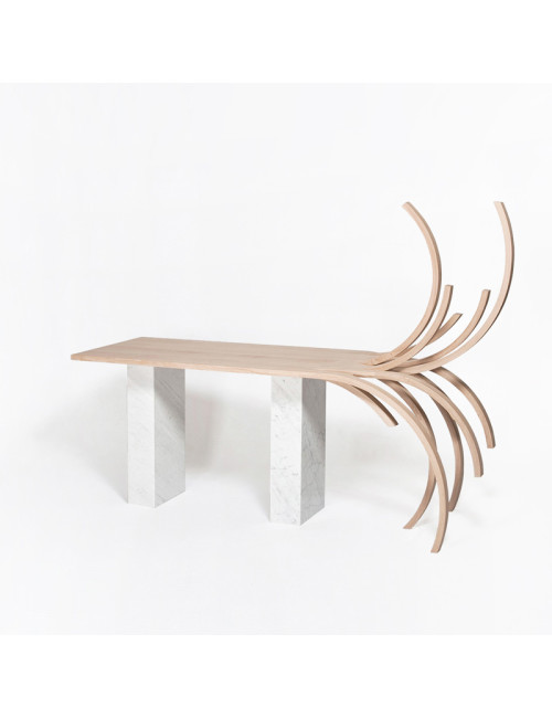 Drugeot Manufacture Desk Rebelle marble and solid oak