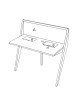 Drugeot Manufacture Compas solid oak desk - 14 colors
