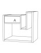 Drugeot Manufacture Bedside table Créneau solid oak - 14 colors