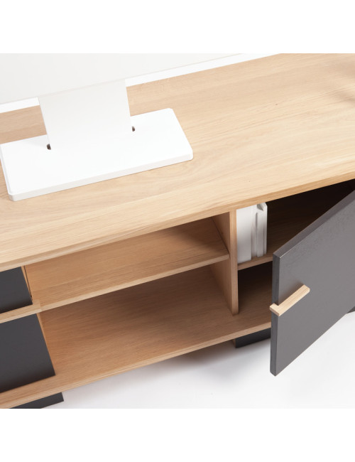 Drugeot Manufacture Ita solid oak TV stand - 14 colors