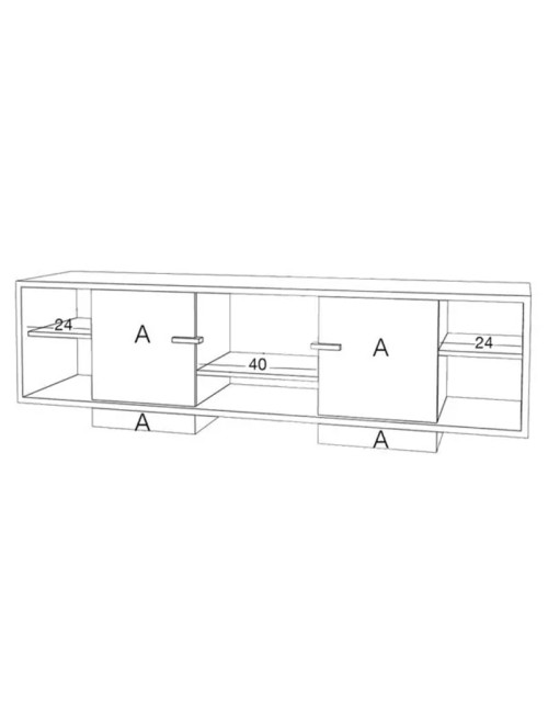 Drugeot Manufacture Ita solid oak TV stand - 14 colors