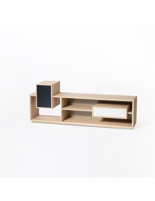 Drugeot Manufacture Mixage TV stand solid oak - 14 colors