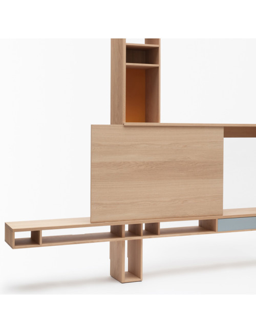 Drugeot Manufacture Ortho solid oak TV stand - 14 colors