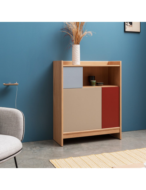Drugeot Manufacture Chiffonier Bric 90 solid oak - 14 colors
