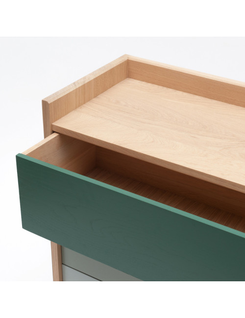 Drugeot Manufacture Bric solid oak chest of drawers - 14 colors