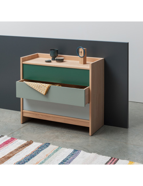 Drugeot Manufacture Bric solid oak chest of drawers - 14 colors