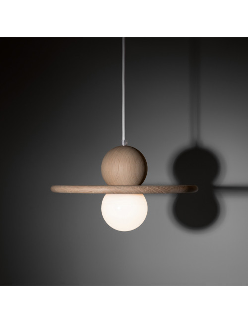 Drugeot Manufacture Nébuleuse pendant lamp solid oak - 14 colors