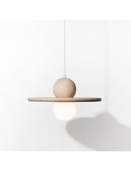 Drugeot Manufacture Nébuleuse pendant lamp solid oak - 14 colors