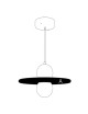 Drugeot Manufacture Nébuleuse pendant lamp solid oak - 14 colors