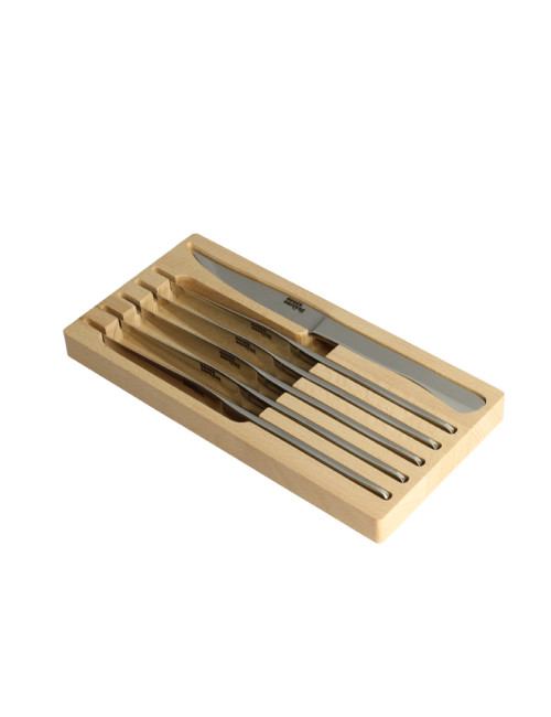 Roger Orfèvre Box of 6 Maître d'hôtel knives - 2 finishes
