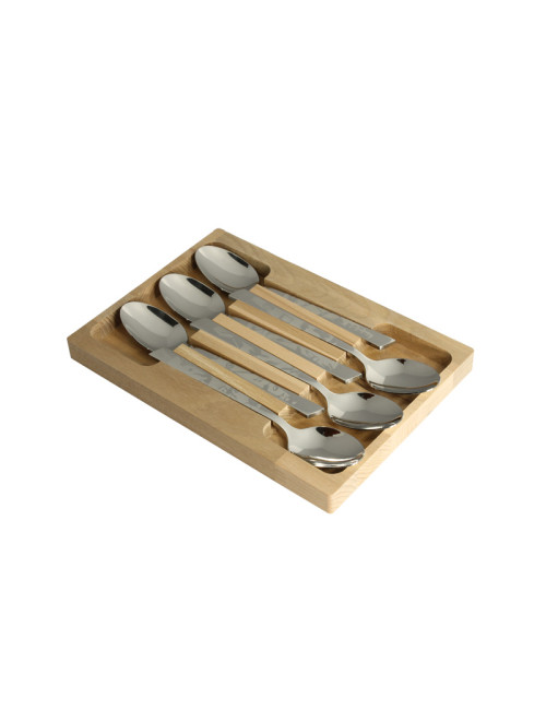 Roger Orfèvre Box of 6 table spoons "Décors les arts"