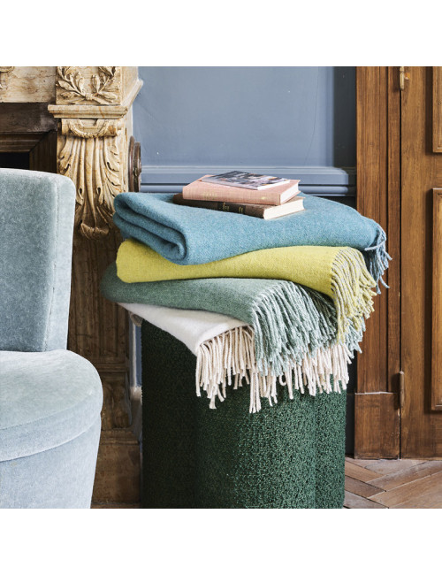 GARNIER THIEBAUT Duetto wool sofa throw blanket - 5 colors