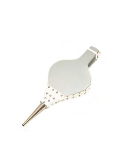 REIGNOUX fireplace bellows L.46cm aluminum stainless steel and white