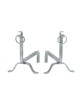 REIGNOUX Pair of andirons h.30cm rings