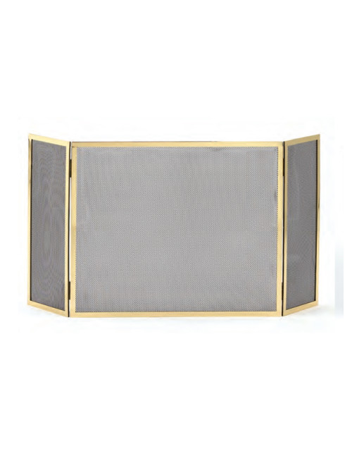 REIGNOUX solid brass straight fire screen - 3 sizes