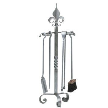 REIGNOUX fireplace set h.80cm fleur de lys