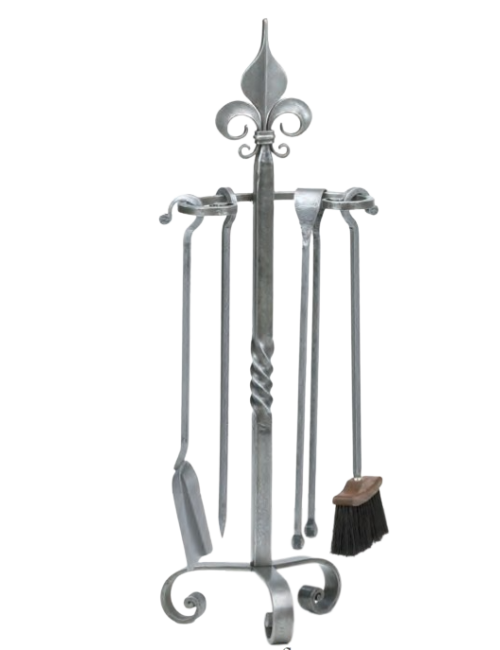 REIGNOUX fireplace set h.80cm fleur de lys
