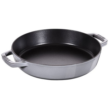 Staub cast iron frying pan with 2 handles - 2 colors 3 sizes