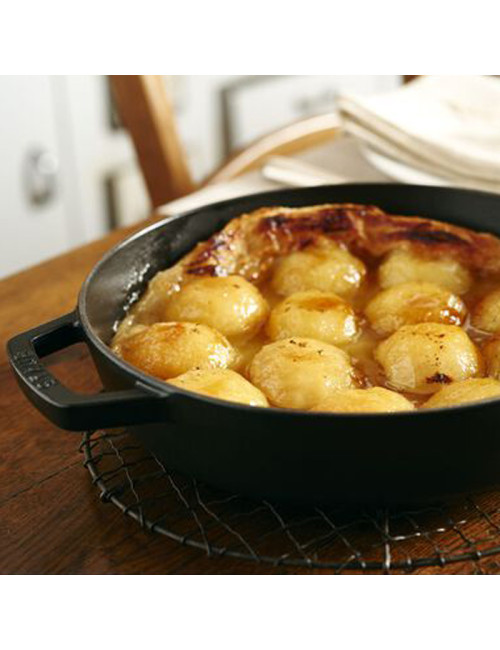 Staub cast iron frying pan with 2 handles - 2 colors 3 sizes