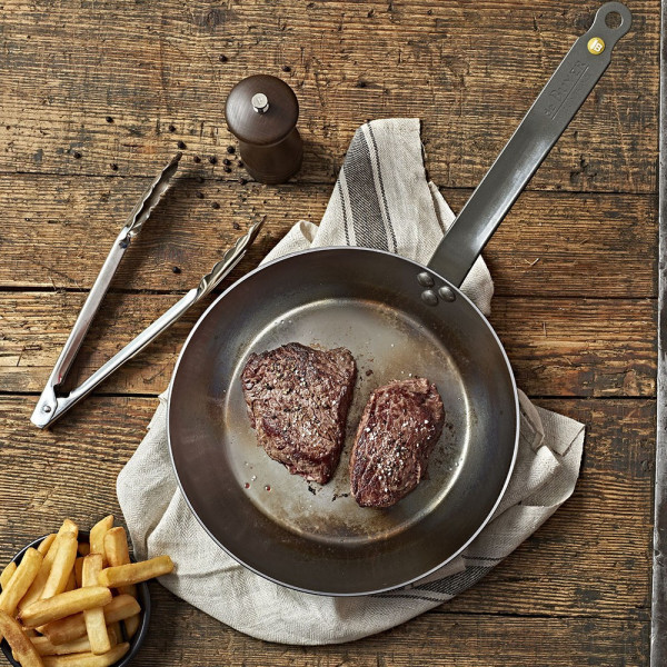 De Buyer Mineral B steel frying pan - 6 sizes