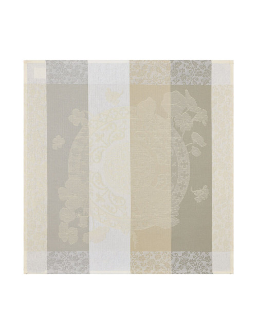 Le Jacquard Français 4 napkins Fleurs Gourmandes - chalk