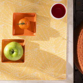 Le Jacquard Français 4 coated placemats A la carte leaves - 4 colors